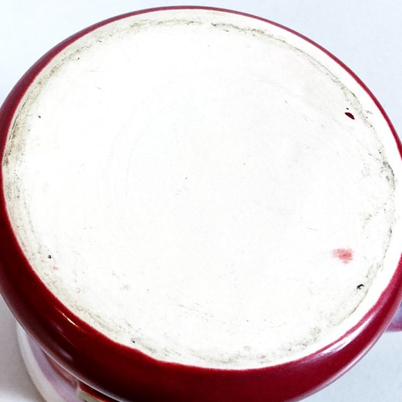 Harley Babe Pottery Style Coffee Mug Cup Oversized Maroon/Red Large Handle - Picture 9 of 9